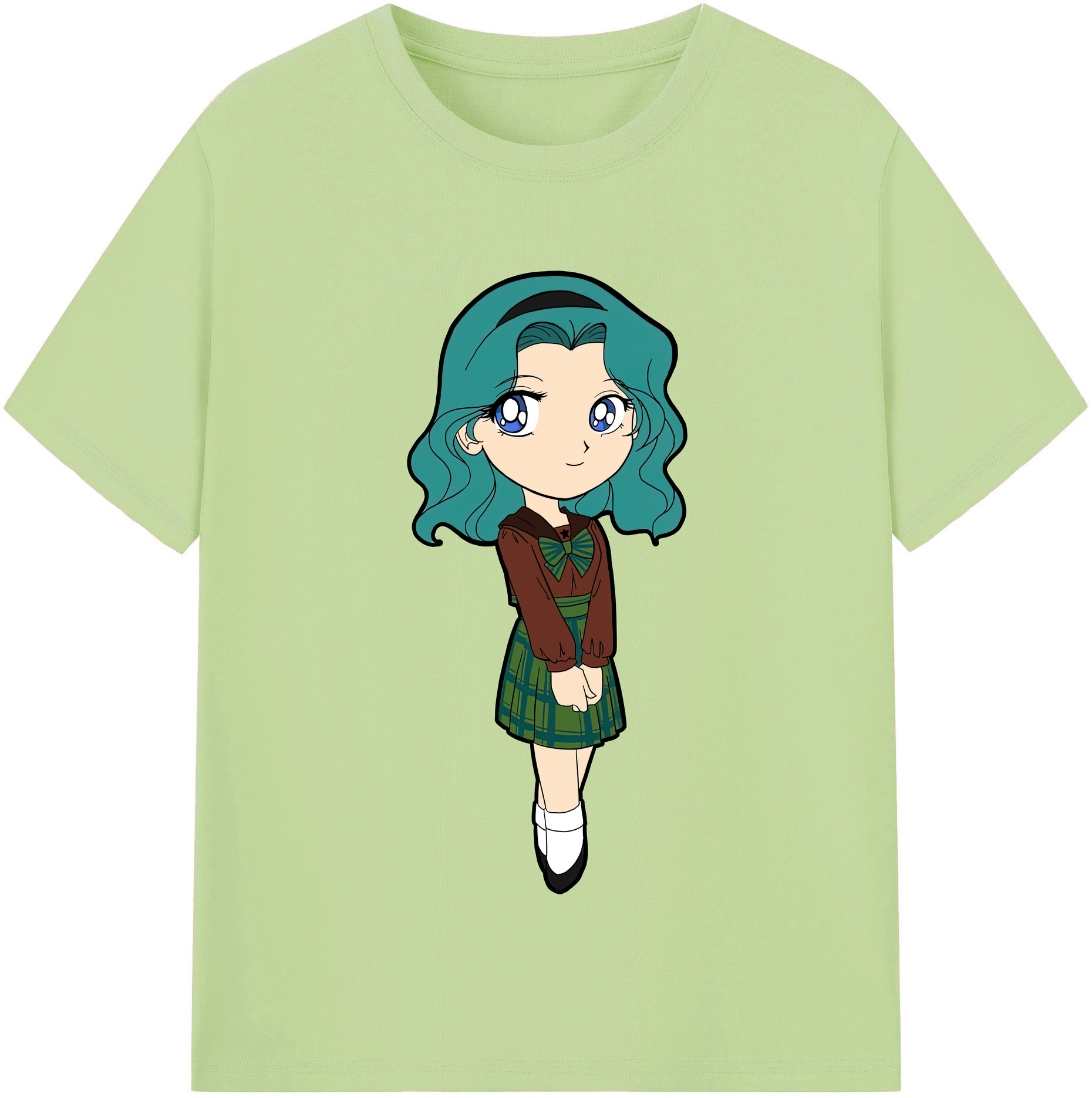 （画像用） 美少女戦士セーラームーン 海王 みちる（かいおう みちる） Sailor Moon Kaiou Michiru 綿100％半袖Tシャツ（フロントプリント）